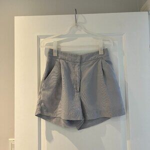 Aritzia Wilfred Fable Linen Shorts - Gray